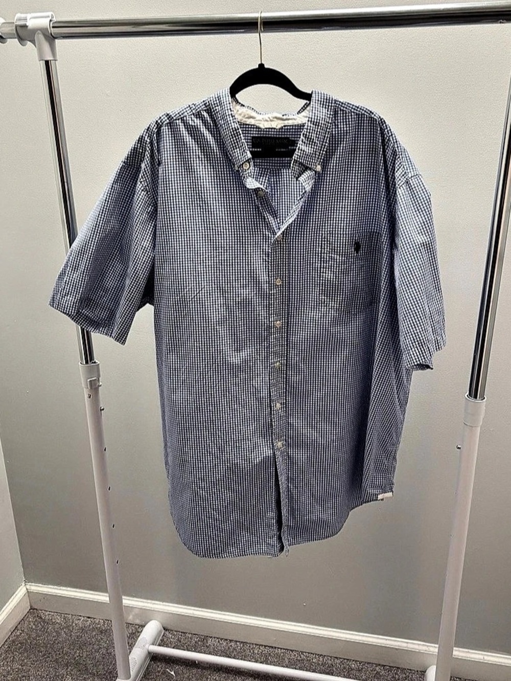 U.S. Polo Assn. Short Sleeve Gingham Button-Down Shirt